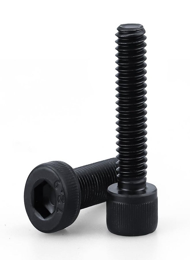 EASTLO M6-1.0 x 30mm Socket Head Cap Screws, 12.9 Grade Alloy Steel, Black Oxide Finish, Full Thread, Coarse Thread, Allen Hex Drive, 25 pcs - Image 1